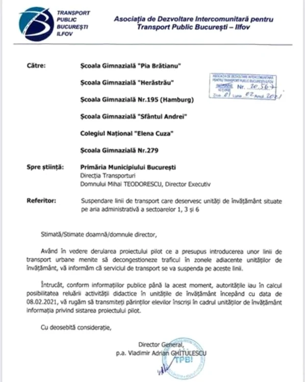 
    Anunțul oficial legat de suspendarea autobuzelor școlare  