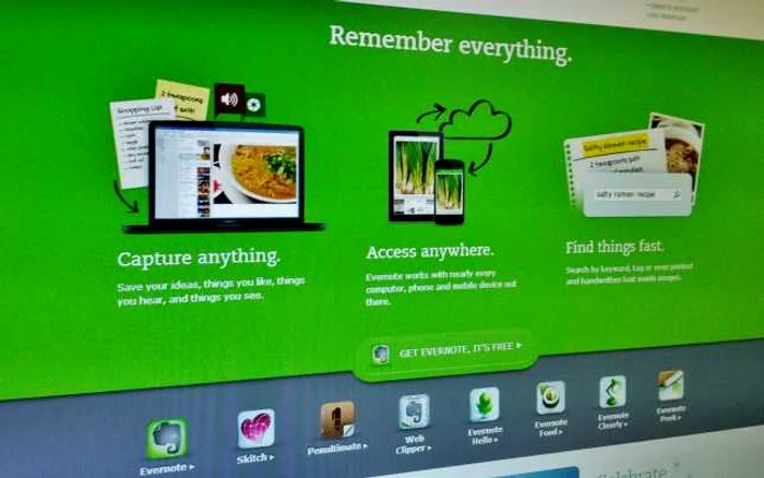 Evernote este o aplicaţie foarte folositoare pentru mai multe platforme