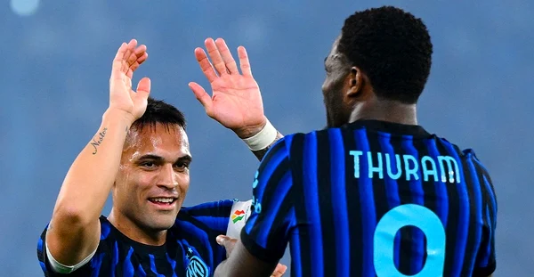 Martinez și Thuram se înțeleg de minute în atac  FOTO Facebook Inter Milano