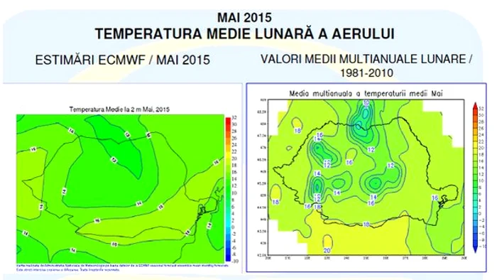Prognoza meteo luna mai: temperaturile aerului