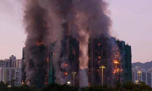 Incendiu în Hong Kong FOTO AFP