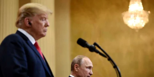 Donald Trumps şi Vladimir Putin - summit in Helsinki. FOTO AFP