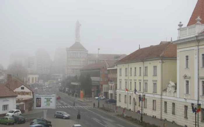 Alba Iulia în ceaţă