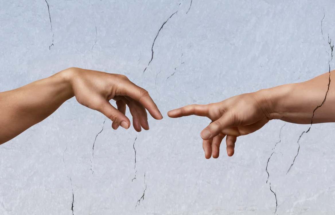Fragment din Crearea lui Adam de Michelangelo. FOTO Shutterstock