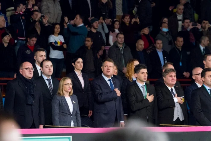 Iohannis la Fed Cup de la Galati FOTO Mediafax
