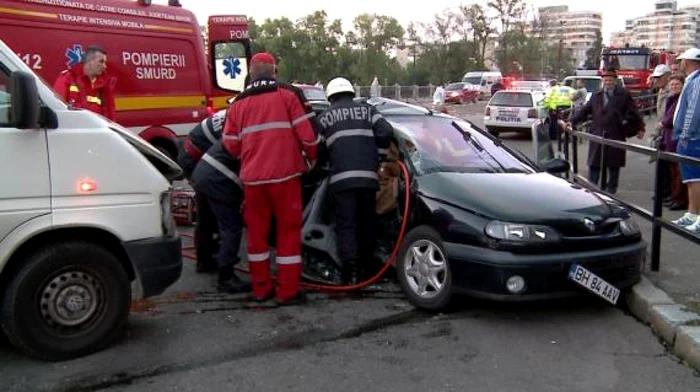 Accidentul a fost provocat de un jandarm FOTO- Digi24 Oradea