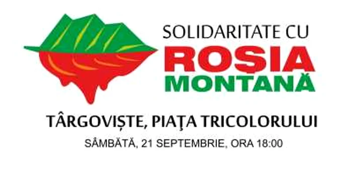 Protest de solidaritate cu Roşia Montană, sâmbătă, la Târgovişte, 21 septembrie