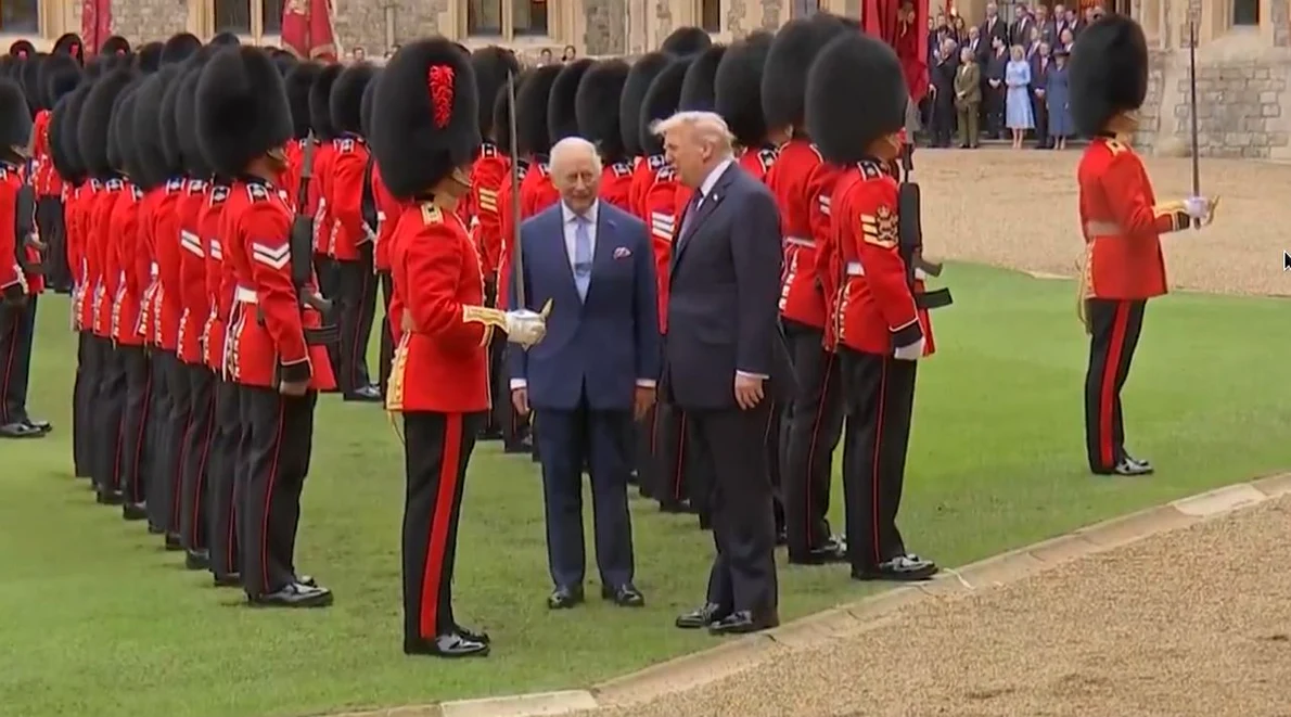 Președintele Donald Trump, primit de regele Charles al III-lea la Castelul Windsor (© captură video x.com / The White House)