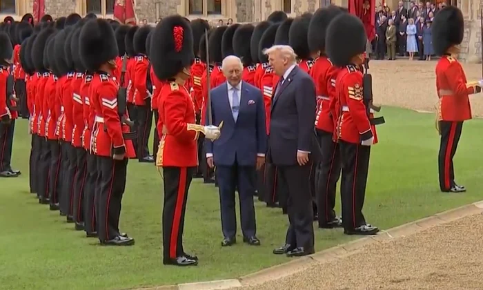 Președintele Donald Trump, primit de regele Charles al III-lea la Castelul Windsor (© captură video x.com / The White House)
