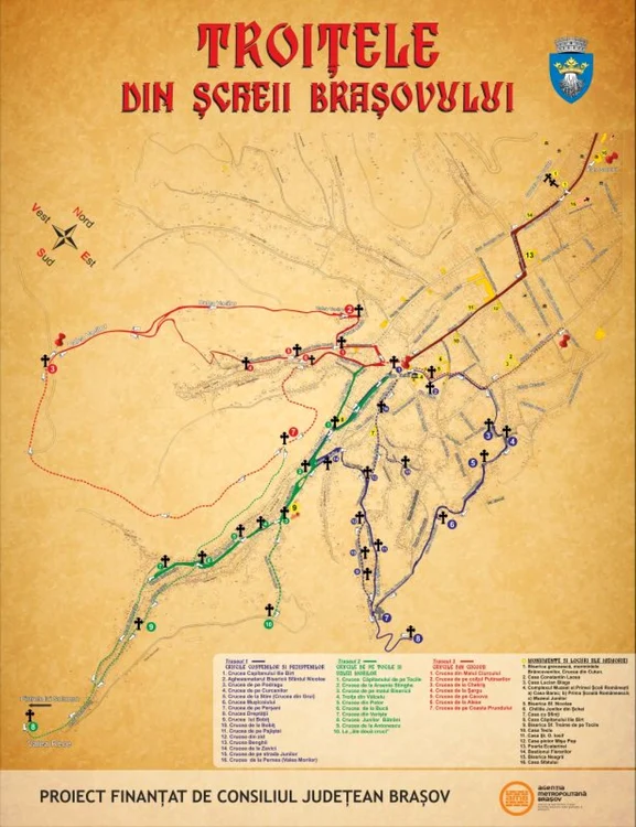 Autorităţile au stabilit traseele pentru a pune în valoare troiţele din Şcheii Braşovului