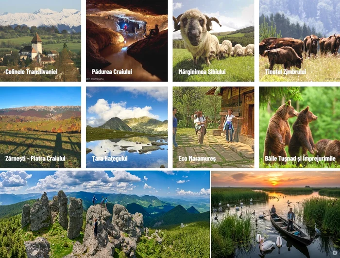 Destinații de ecoturism în România de poveste Colaj Eco-turism.ro 