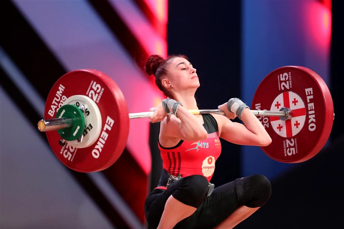Cosmina Adriana Pană, la Europenele de Haletere din 2019 Foto EPA EFE (arhivă)