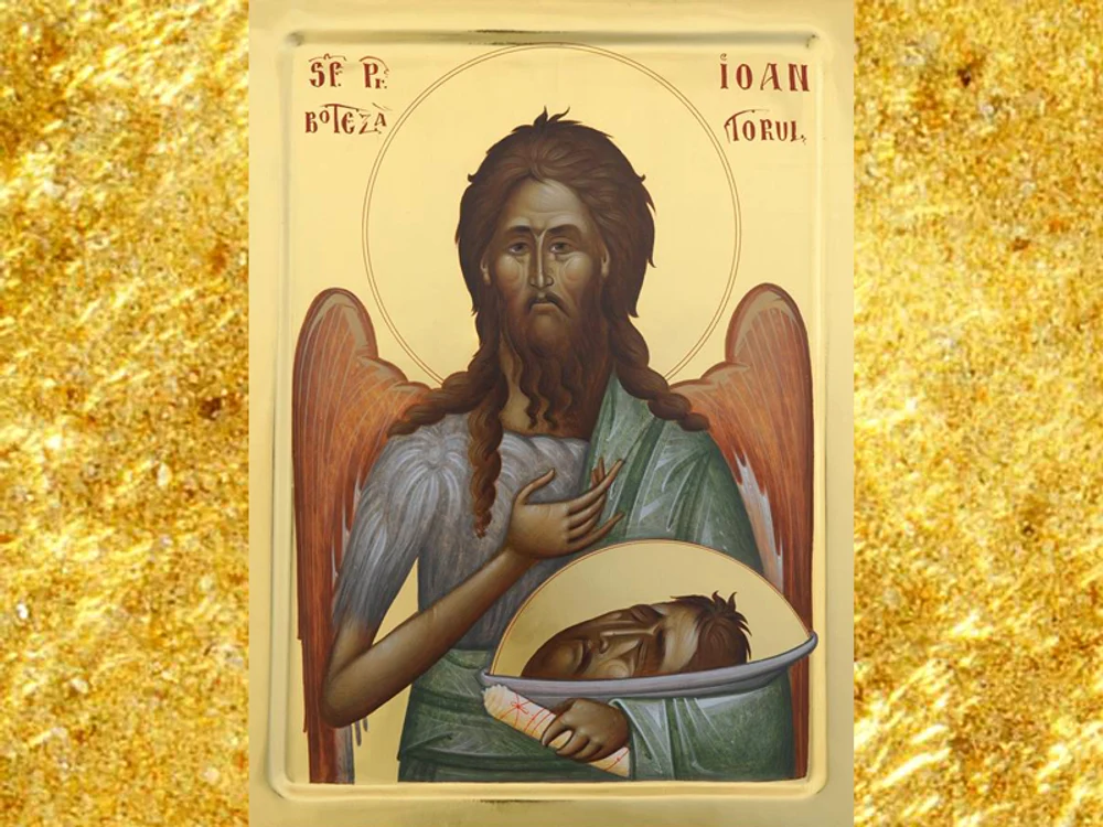 Sfântul Ioan Botezătorul. Icoană de Mihai Coman
