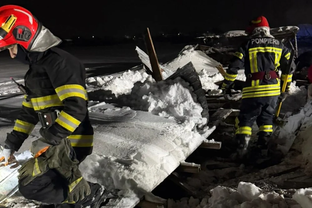 Vremea rea continuă să facă ravagii în România. Un saivan care adăpostea 400 de animale s-a prăbușit din cauza ninsorii