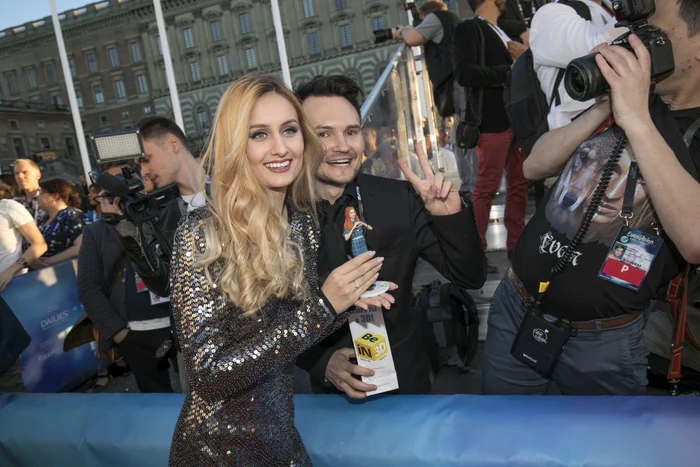 Lidia Isac, pe covorul roșu de la Eurovision 2016