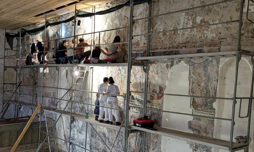 Cea mai mare frescă medievală din Transilvania (© Facebook / Consiliul Județean Sibiu)