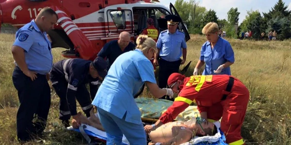 Elicopter SMURD Galati in Republica Moldova