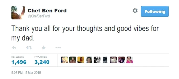 Fiul lui Harrison Ford a răspuns pe Twitter mesajelor de încurajare primiteFoto Twitter