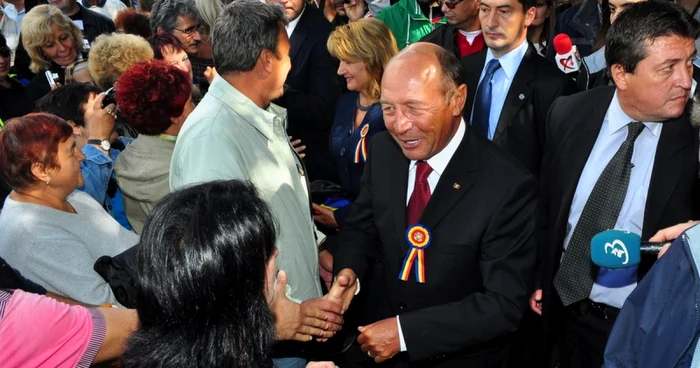 Traian Băsescu a fost prezent astăzi la Ţebea. FOTO: zhd.ro