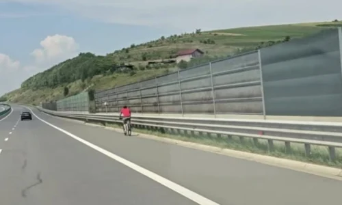 biciclist pe autostrada capturî video StirideCluj jpg