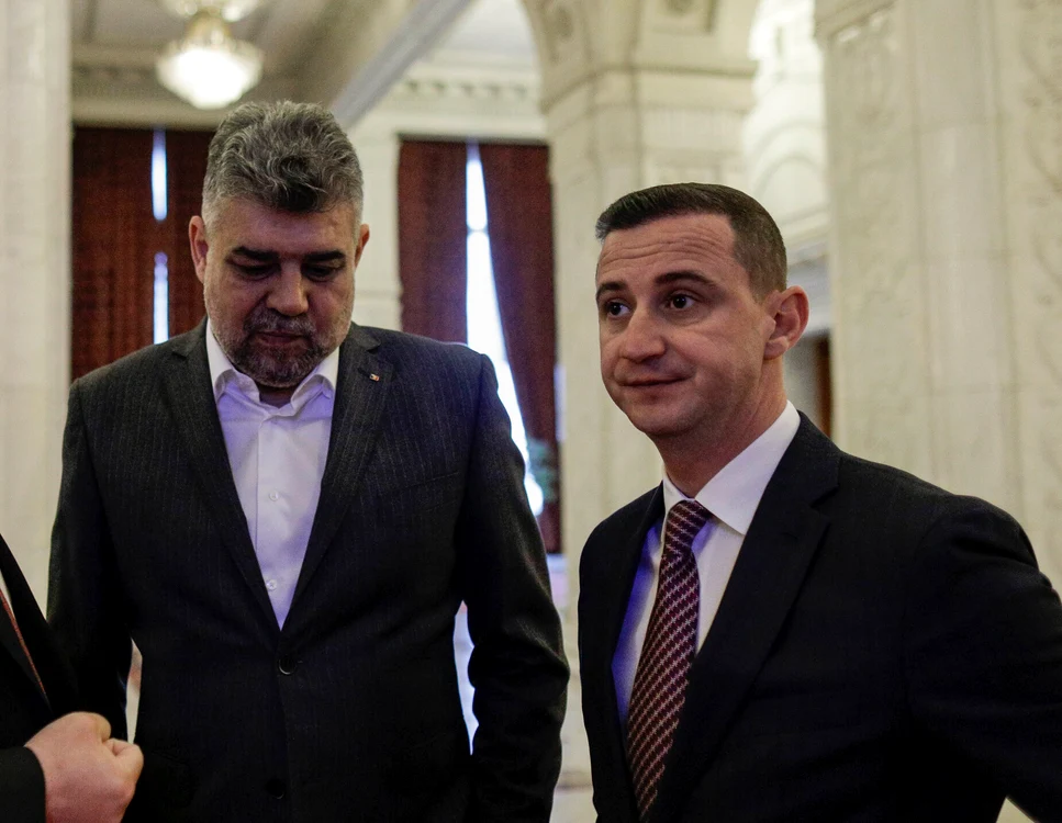 Marcel Ciolacu și Alfred Simonis, doi dintre liderii PSD FOTO Inquam Photos