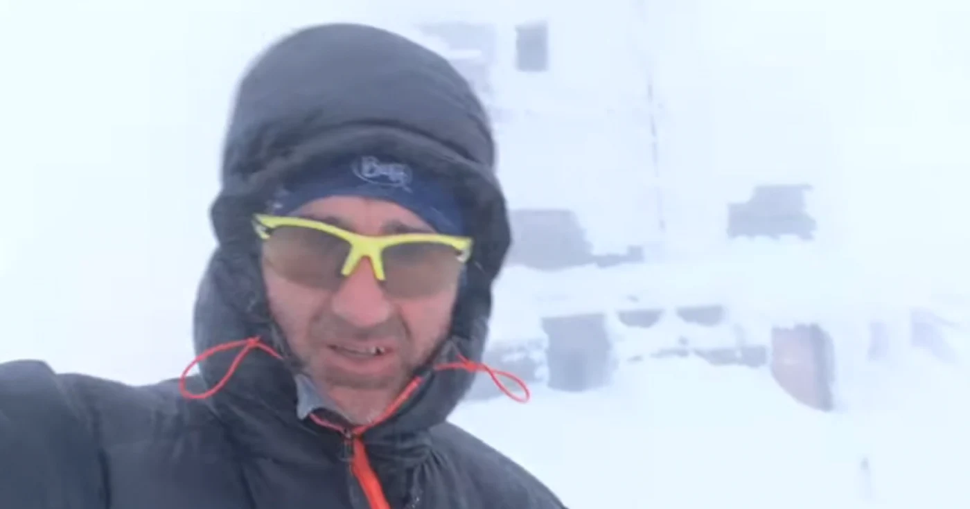 Sergiu Olteanu, meteorolog Staţia Meteo Bucegi FOTO Facebook/Sergiu Olteanu