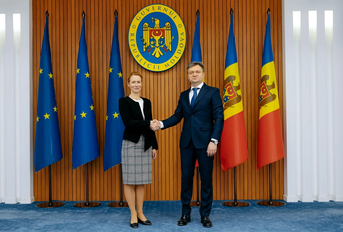 Dorin Recean și Kaja Kallas au avut o întrevedere la Chișinău. FOTO: Facebook
