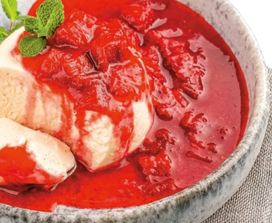 mousse cu branza si rubarba jpg