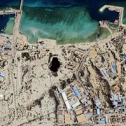 Vedere aeriană a terminalului petrolier Kharg Island FOTO Shutterstock