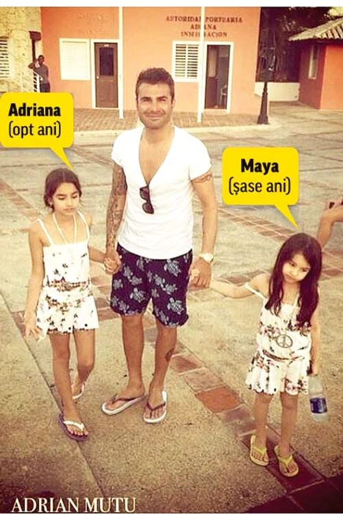 Adrian Mutu e în vacanţă, alături de fiicele sale