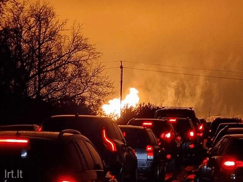 Explozie la o conductă de gaze în nordul Lituaniei. Gazoductul Amber Grid leagă țările baltice de Polonia
