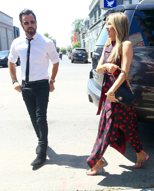Jennifer Aniston and Justin Theroux attend The Hollywood Walk of Fame Star Ceremony honoring actor Jason Bateman jpeg