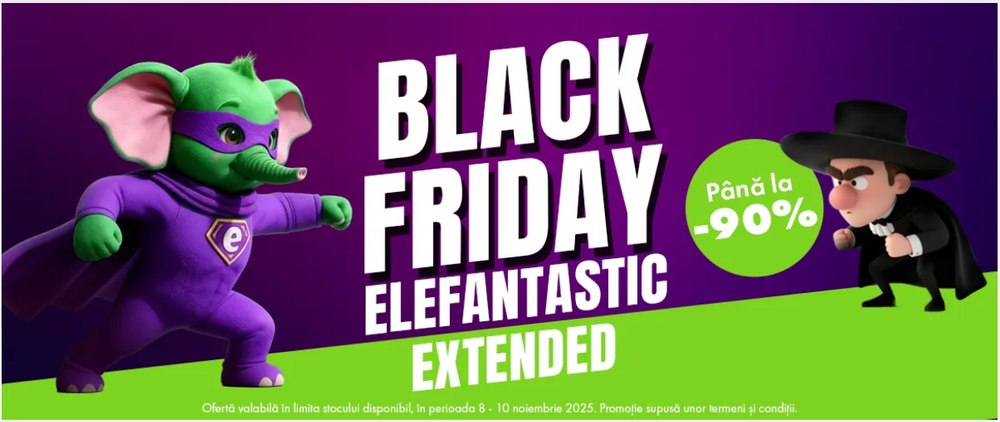 Reduceri spectaculoase pe elefant.ro de Black Friday 2025