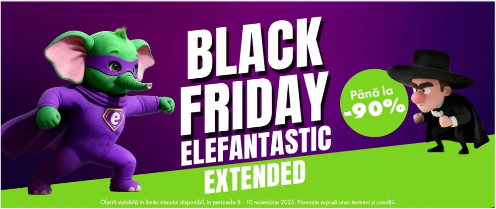 Reduceri spectaculoase pe elefant.ro de Black Friday 2025