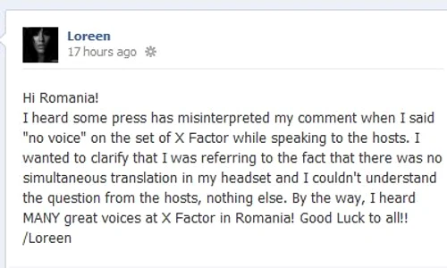 Loreen: Facebook jpeg