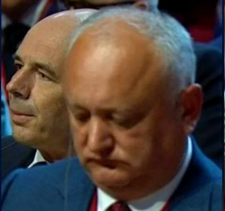 Igor Dodon a adormit în timpul discursul lui Putin. FOTO: Telegram
