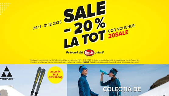 Reduceri de iarnă până la finalul anului la toate produsele Hervis Sport Colaj Hervis jpg