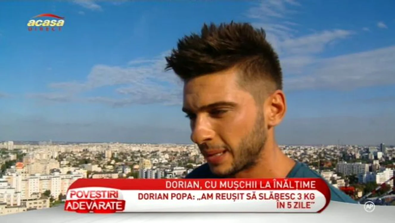 Dorian Popa, şedinţă foto la înălţime