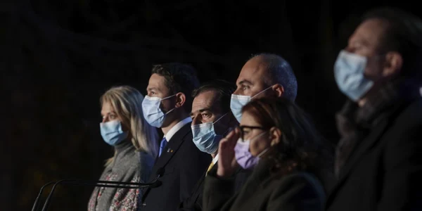 Rezultate EXIT POLL la sediul PNL Ludovic Orban FOTO Inquam Photos / Octav Ganea