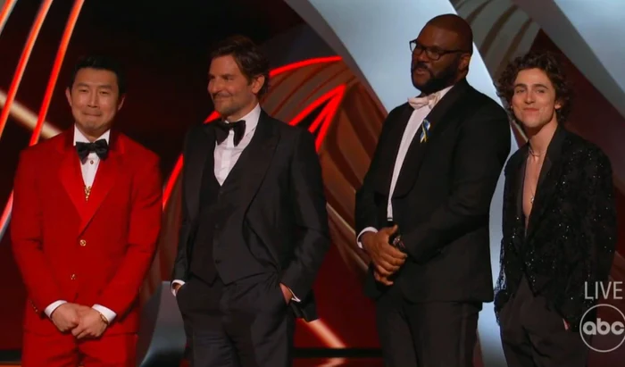 Simu Liu, Bradley Cooper, Tyler Perry și Timothee Chalament