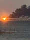 Incendiu Pod Crimeea, Ucraina, Strâmtoarea Kerci, 8 octombrie 2022 Sursa Facebook / Euromaidan