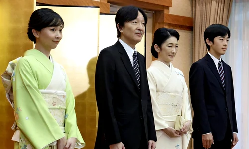 Prințul Akishino, Prințesa Kiko și Prințesa Kako la majoratul Prințul Hisahito al Japoniei   profimedia 1035699235 jpg