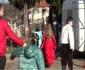 Filmări la Biserica-Sfinţii-Trei-Ierarhi-din-Drăgoeşti-Vâlcea - locul unde se presupune că a fost botezat Mihai Viteazul Foto captură video