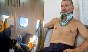 barbat aspirat prin geam ryanair jpg