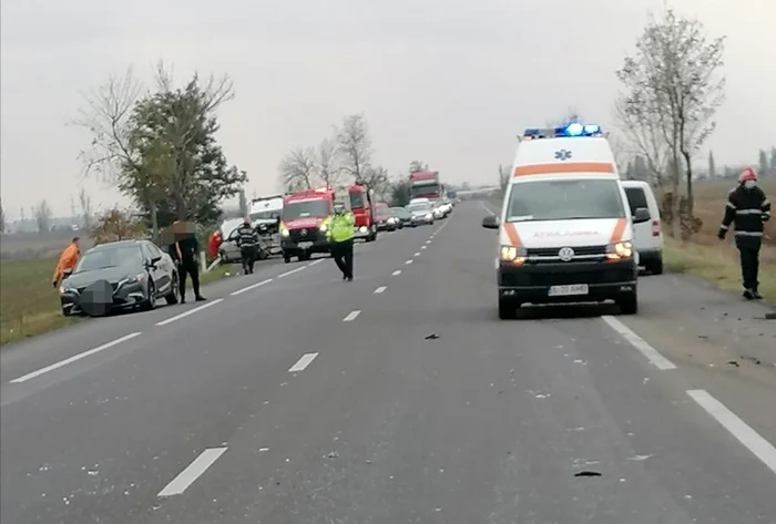 Accidentul a avut loc la ieţirea din urziceni FOTO IPJ Ialomiţa