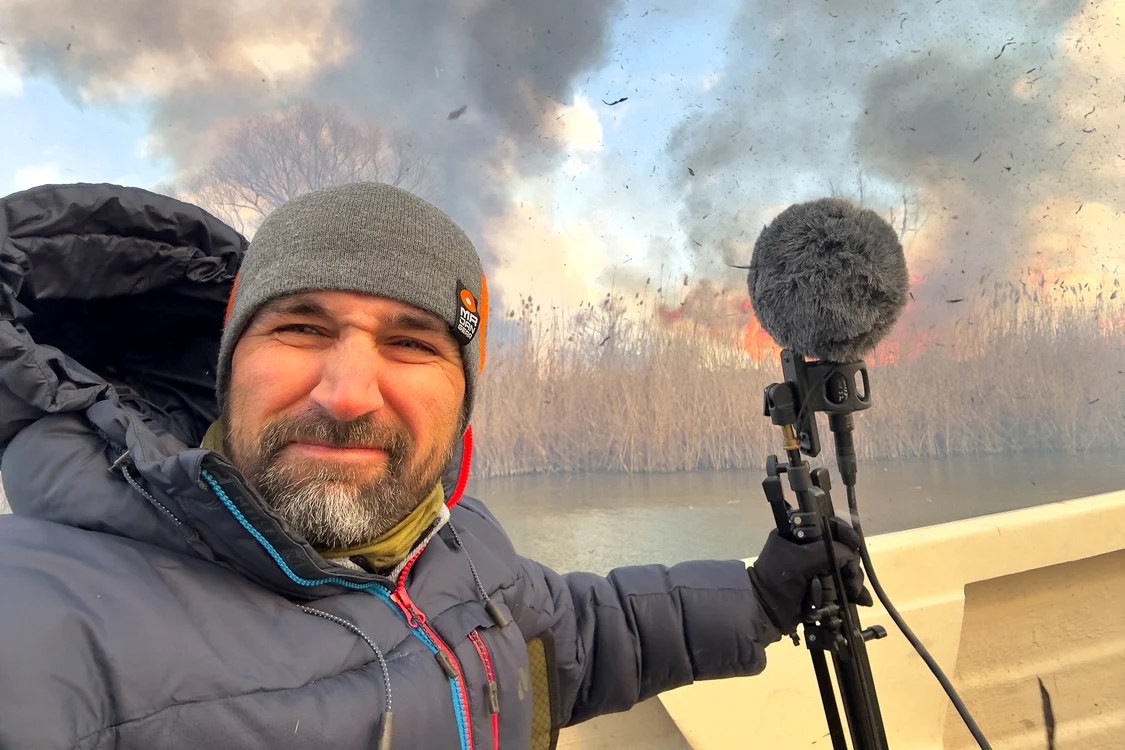 Una dintre cele mai dificile filmări a fost cea a focului care a cuprins stuful. 