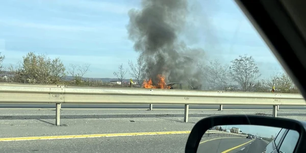 masina in flacari A1, Oarja, foto Info Trafic Pitesti jpg
