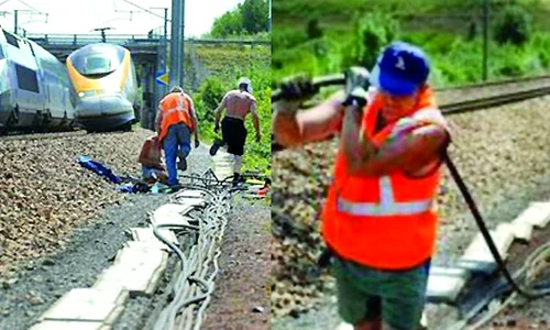 Trenurile au fost nevoite  să încetinească în zona  vandalizată de români jpeg