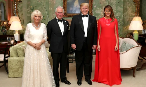 Camilla, Charles, Donald și Melania Trump în 2019, Profimedia jpg