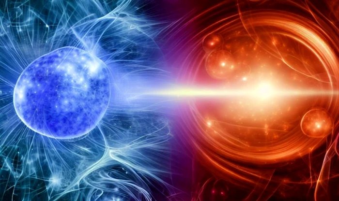 Antimaterie este termenul folosit pentru definirea opusului materiei / foto: Bing AI